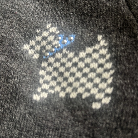 NWT Charter Club Scottie Studded Collar Sweater - Picture 7 of 7